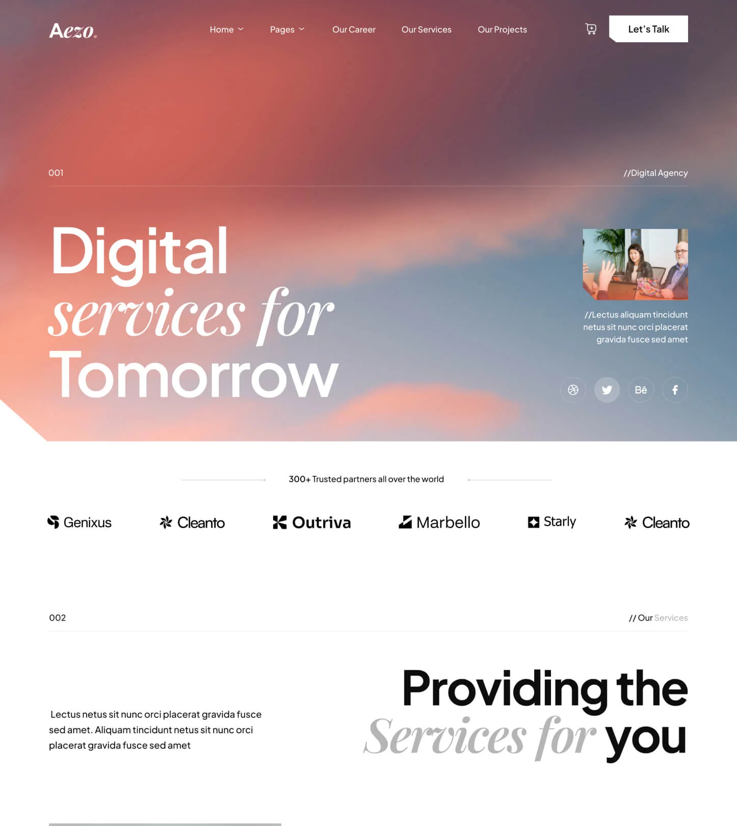 Aezo – Digital Agency Website Template