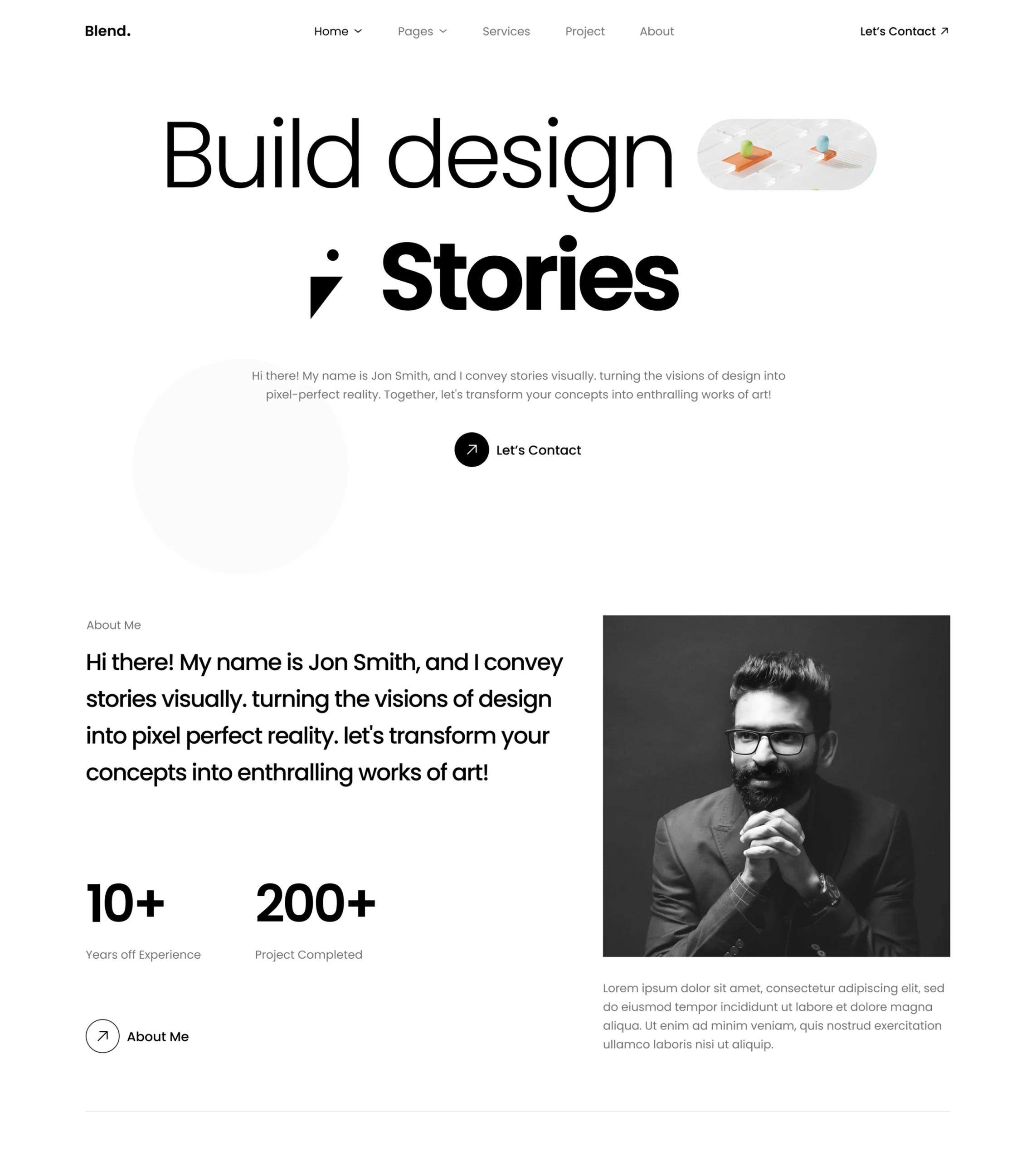Blend – Marketer Portfolio Website Template