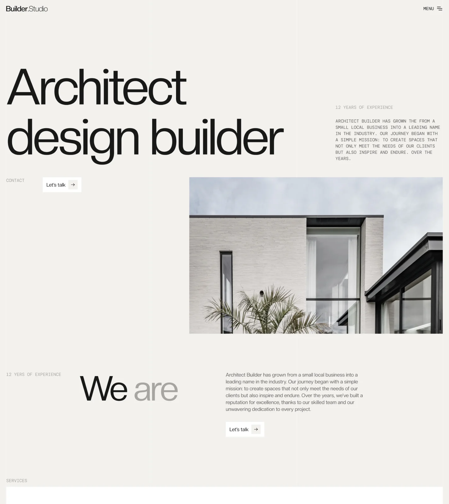 Builder Studio – Architect Firm Website Template