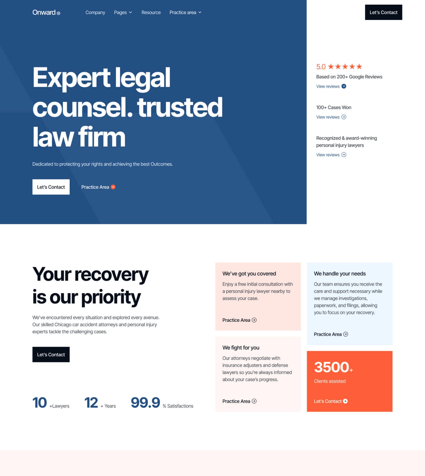 Onward – Law Firm Website Template