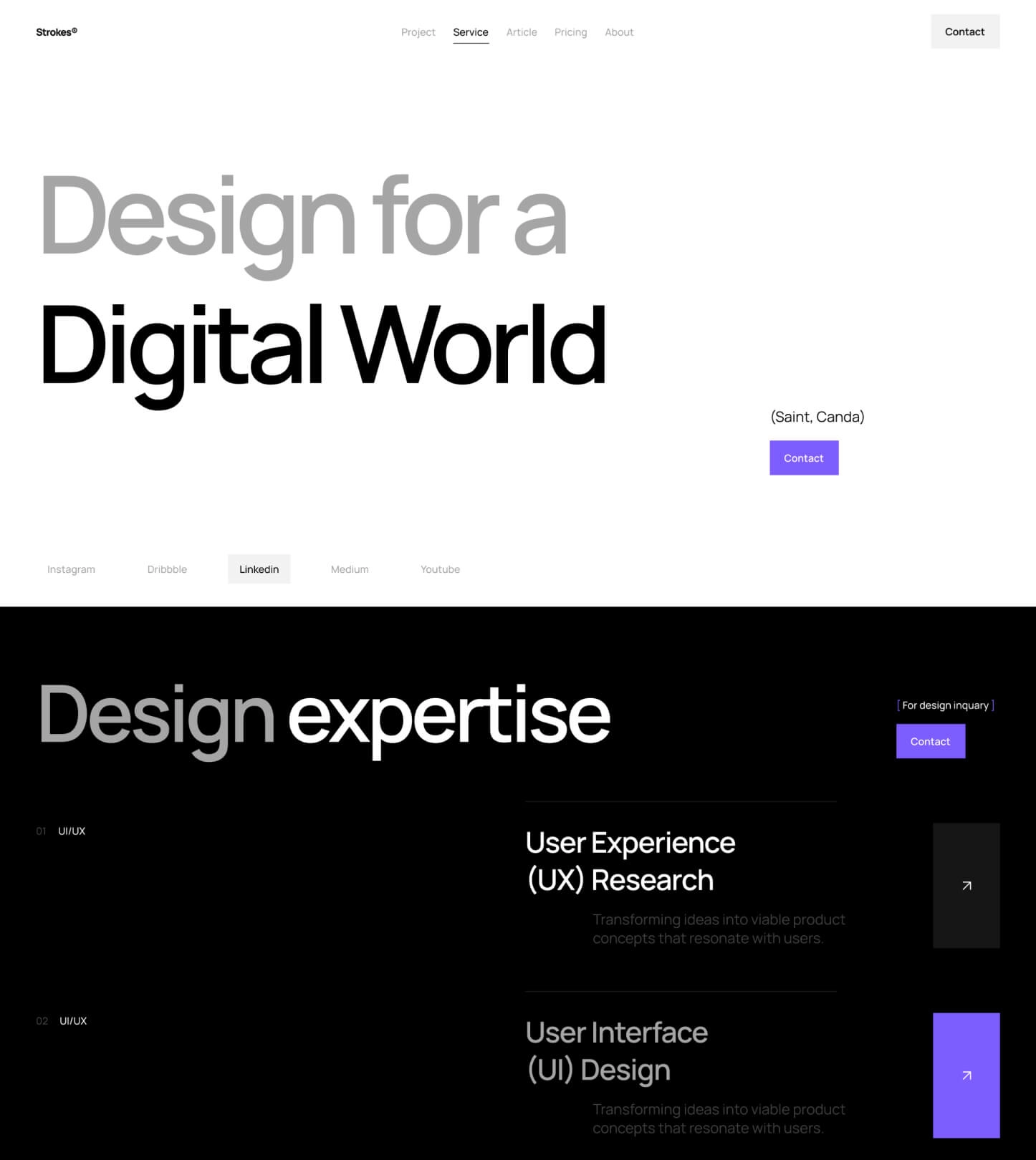 Strokes – Design Agency Website Template