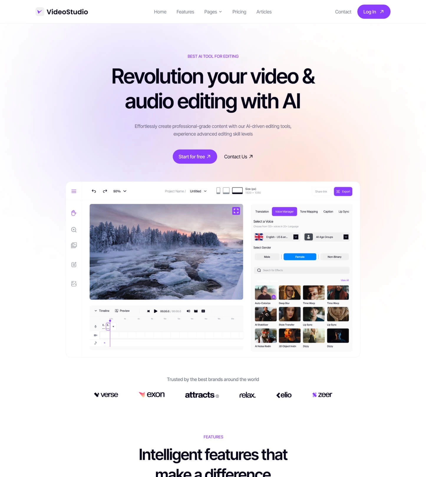 Video Studio – Video Editing SaaS Website Template