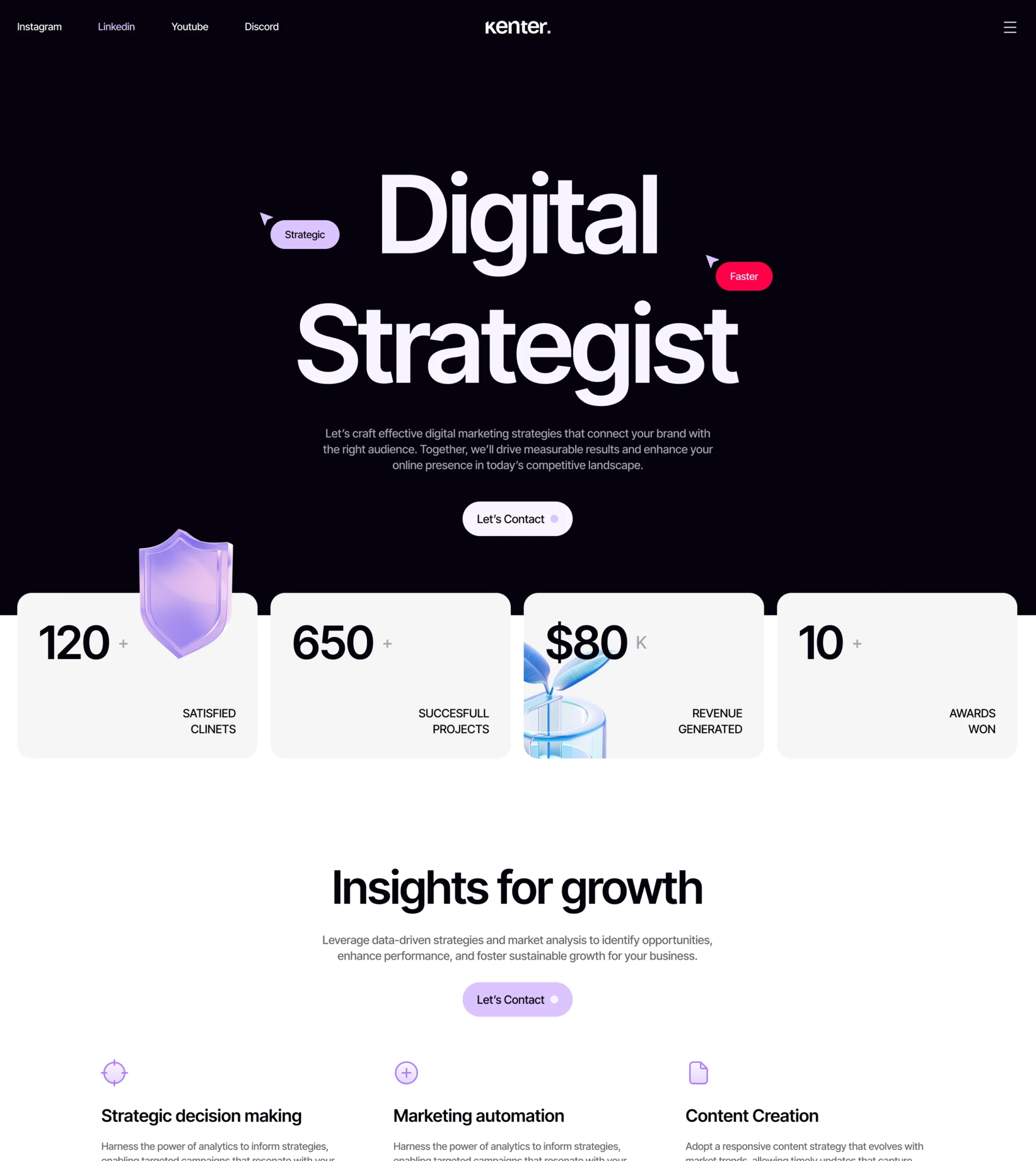 Kenter Lite – Portfolio & Agency Website Template