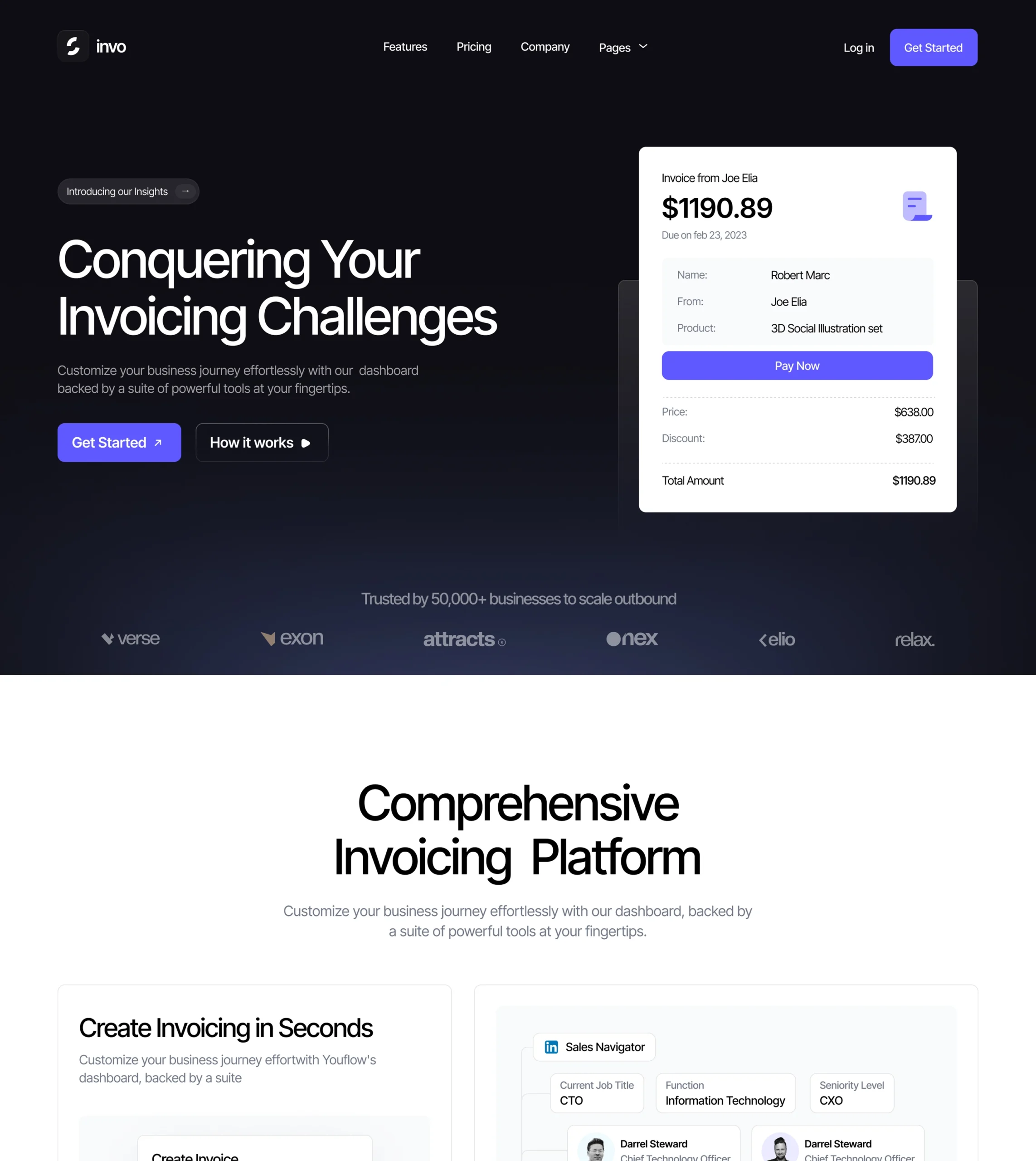Invo Platform – Technology Website Template