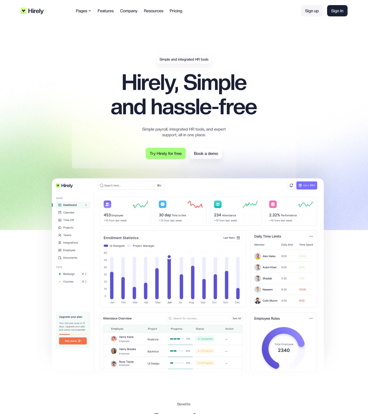 Hirely – Technology Website Template