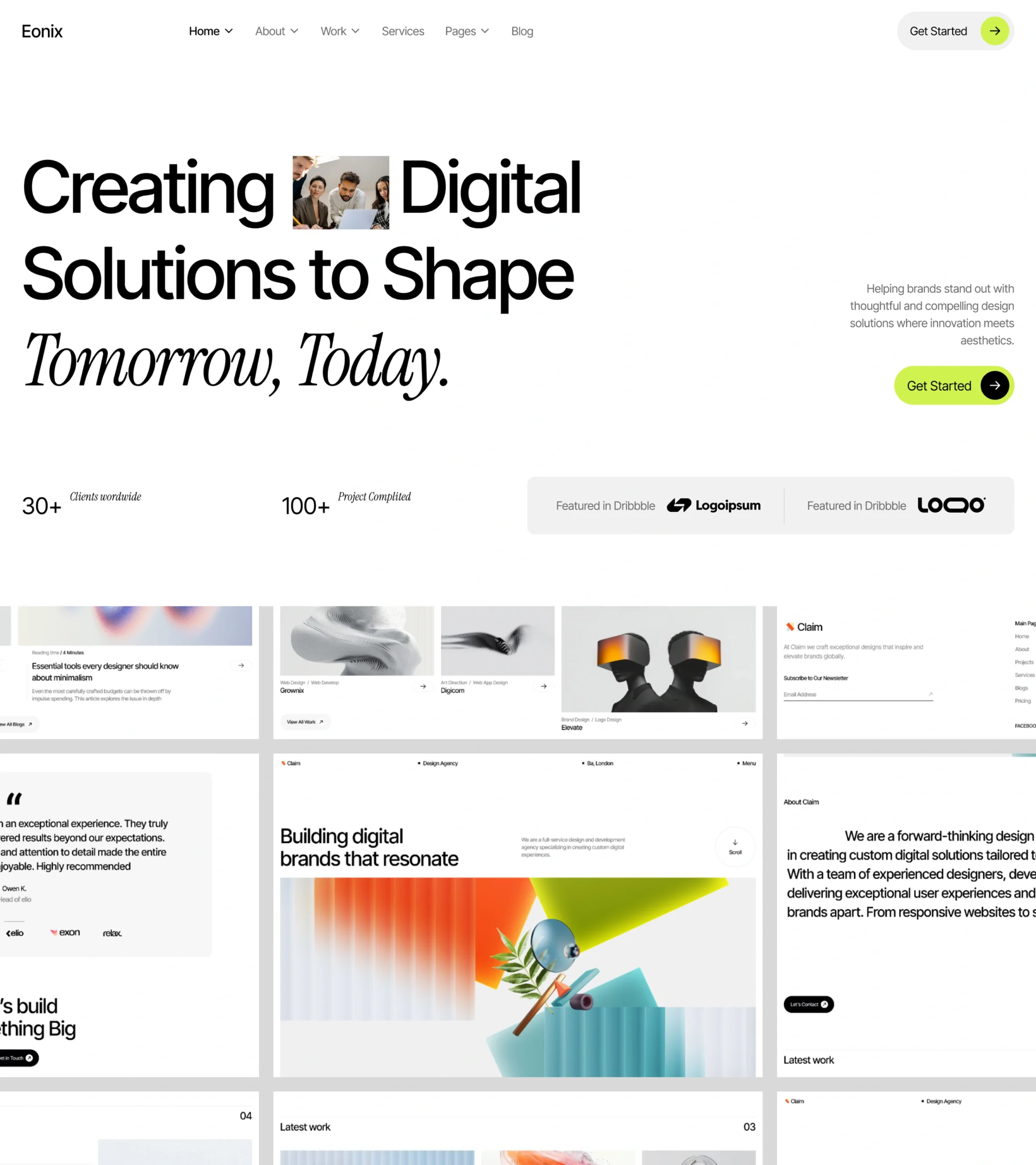 Eonix – Portfolio & Agency Website Template
