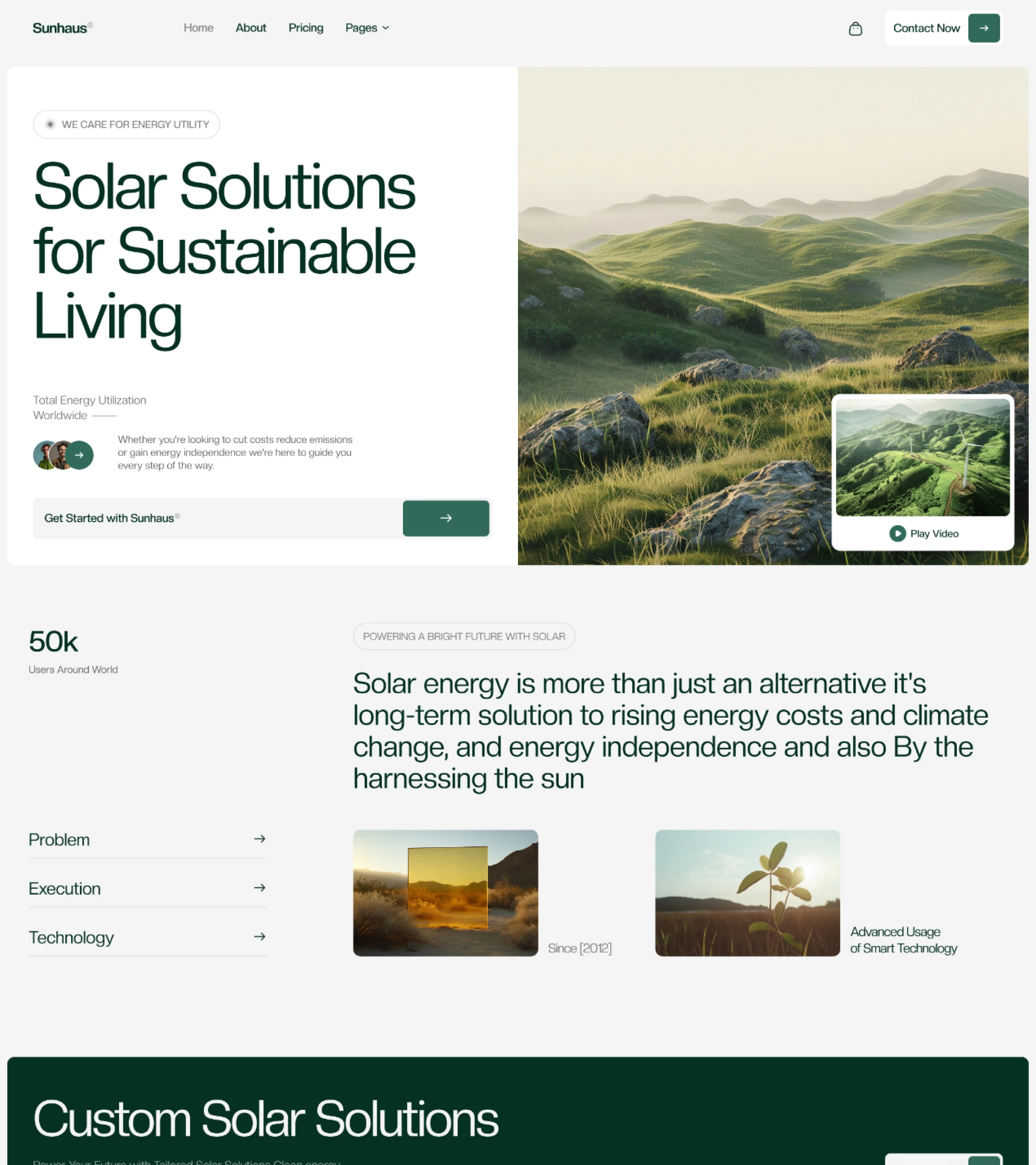 Sunhaus – Environment Website Template