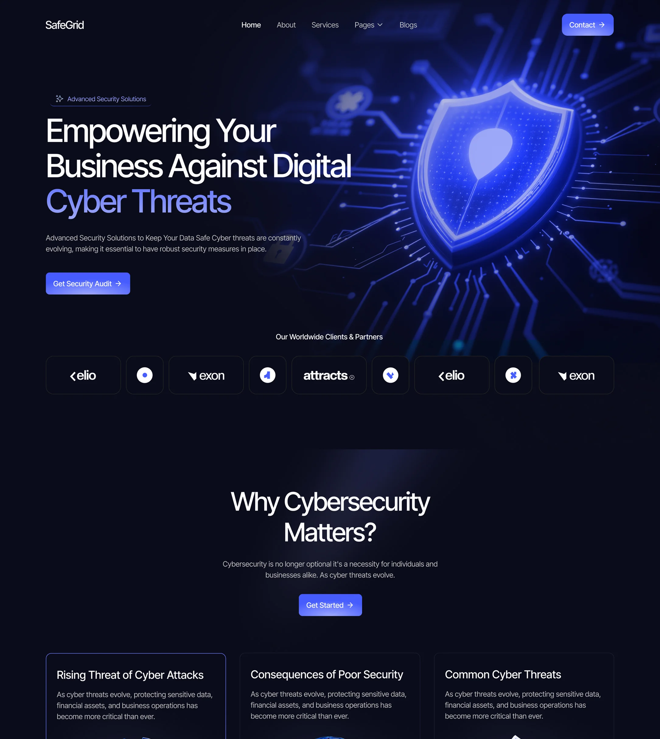 SafeGrid – Technology Website Template