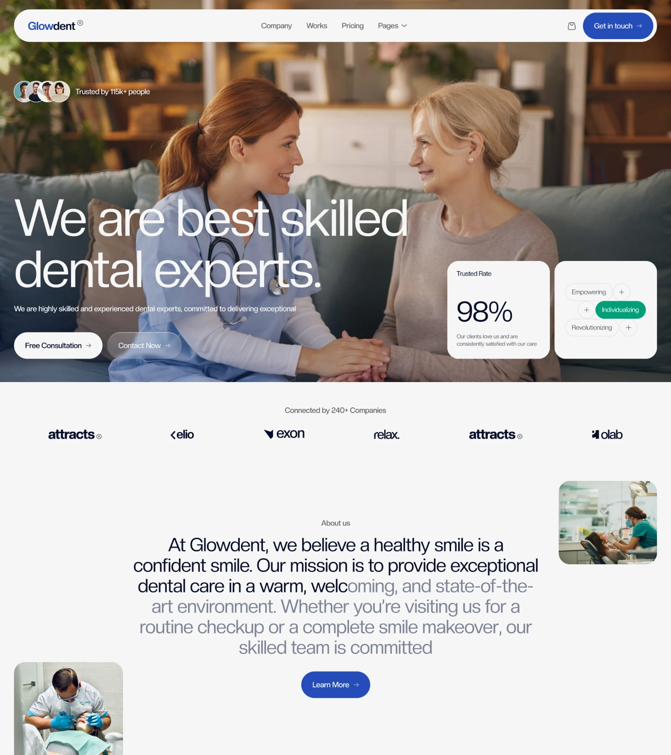 Glowdent – Medical Website Template