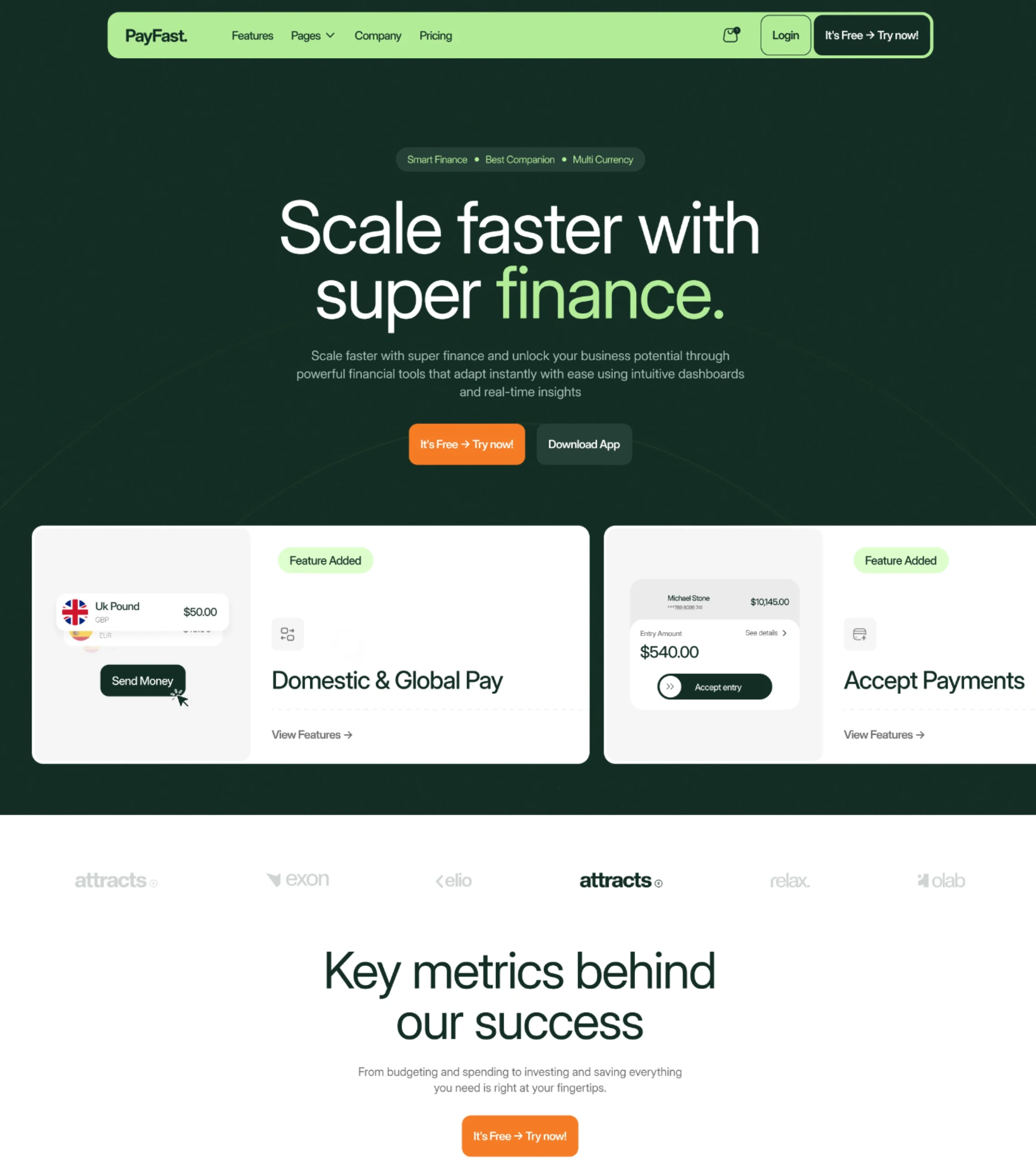 PayFast – Technology Website Template